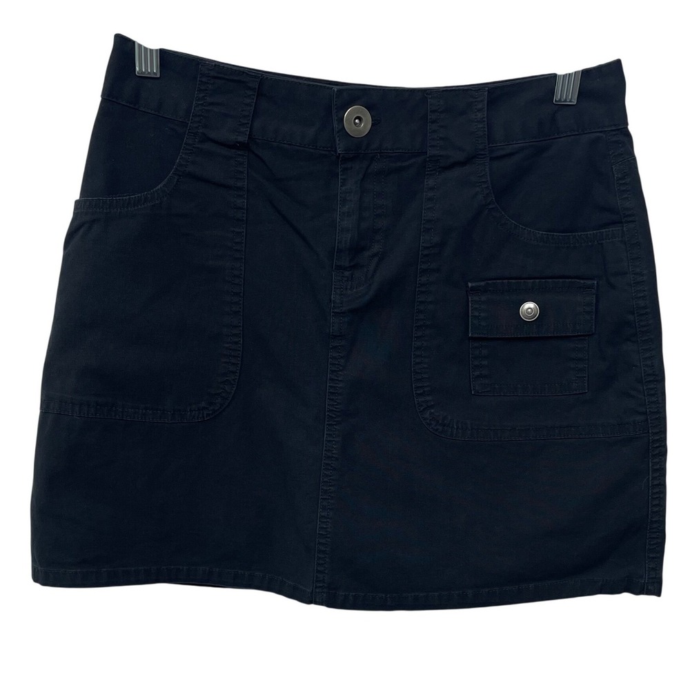 90s Y2K Black Utility Mini Skort Vintage Cargo Pocket Grunge Skater Indie 4